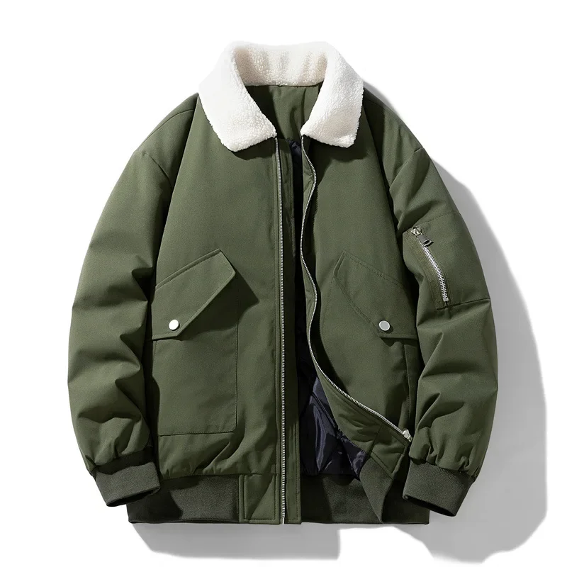 Herren Winter Bomberjacke mit Teddykragen – Stilvolle Übergangsjacke für Freizeit und Alltag - Image 3