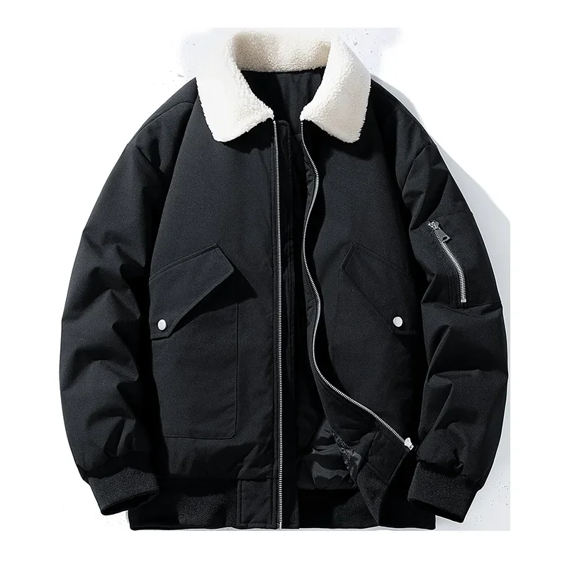 Herren Winter Bomberjacke mit Teddykragen – Stilvolle Übergangsjacke für Freizeit und Alltag - Image 5