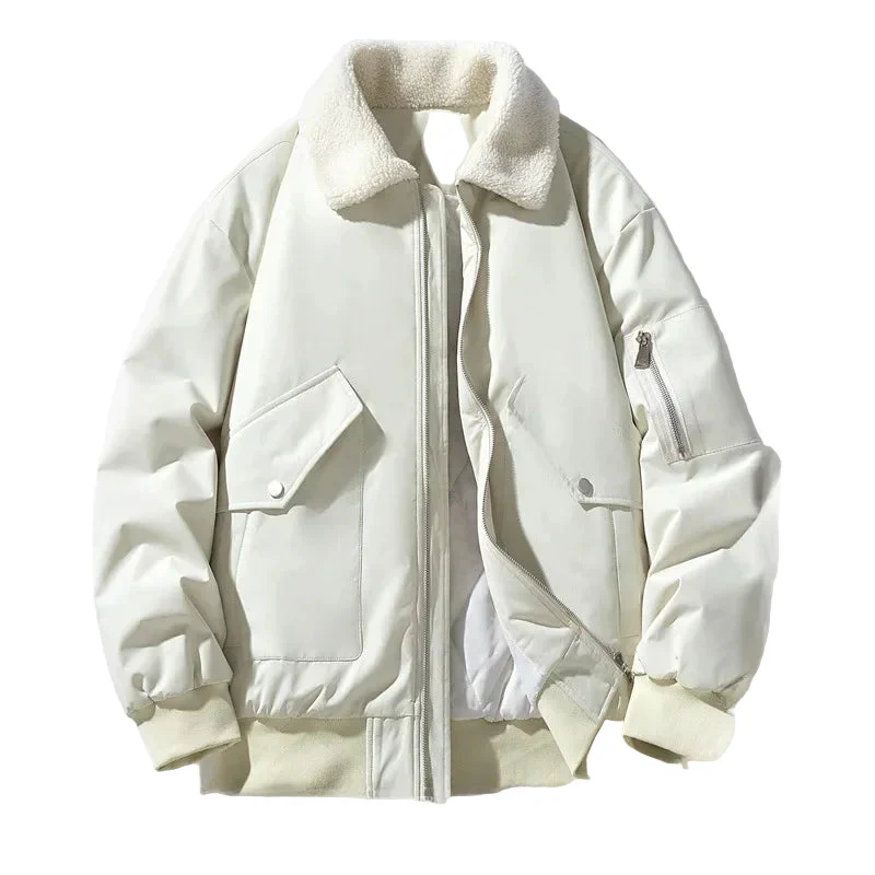 Herren Winter Bomberjacke mit Teddykragen – Stilvolle Übergangsjacke für Freizeit und Alltag - Image 6