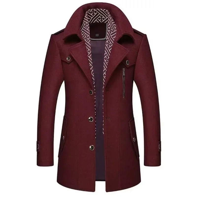Herren Winter Business Mantel – Eleganter Langer Trenchcoat für Alltag und Büro - Image 4