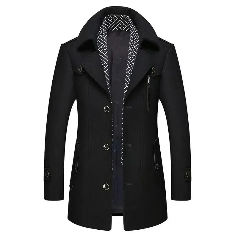 Herren Winter Business Mantel – Eleganter Langer Trenchcoat für Alltag und Büro - Image 5