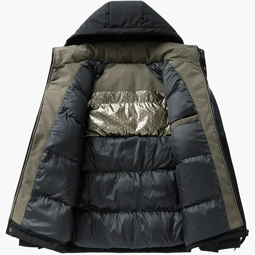Herren Winter Outdoor Jacke mit Kapuze – Lässiger Parka für kalte Tage - Image 2
