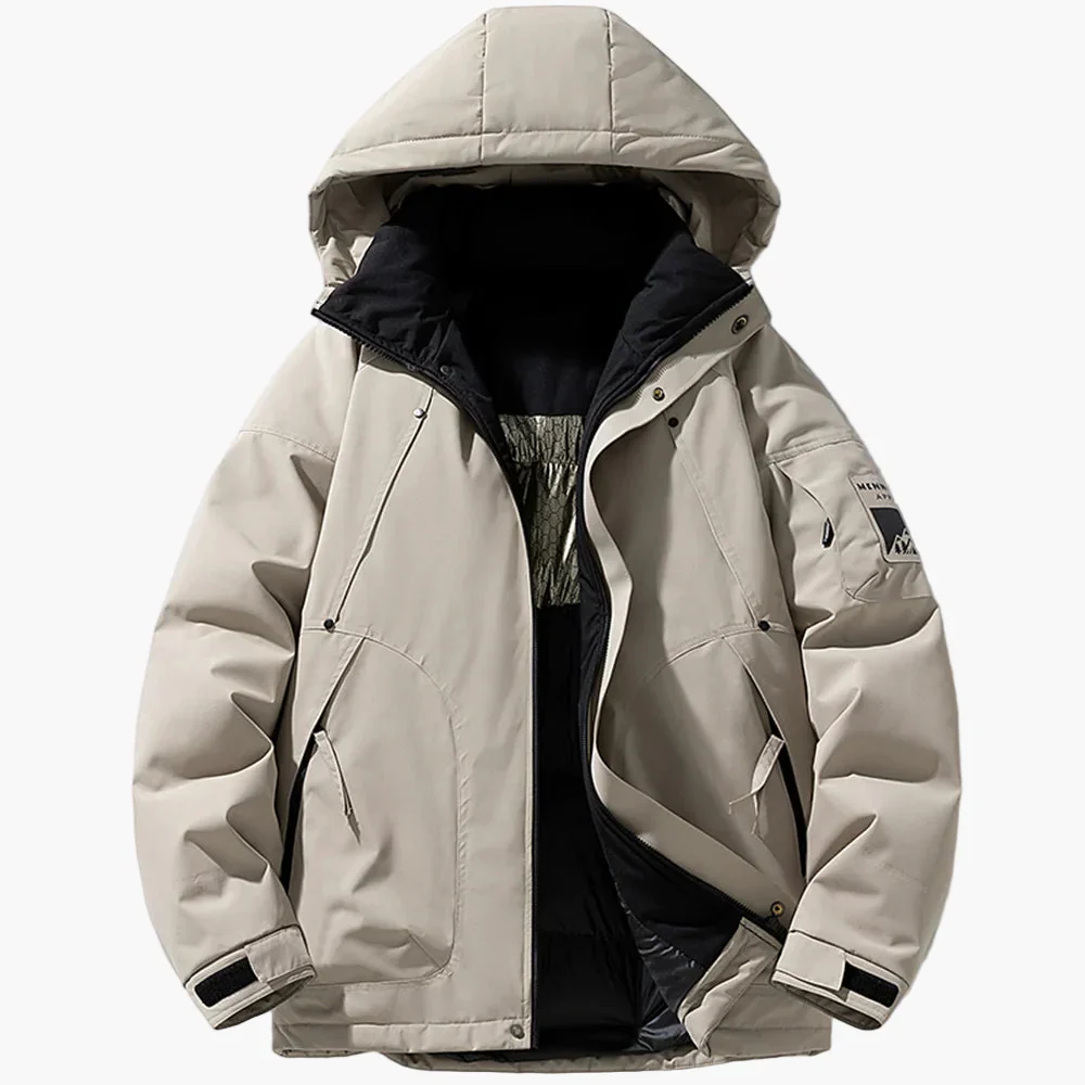 Herren Winter Outdoor Jacke mit Kapuze – Lässiger Parka für kalte Tage - Image 4