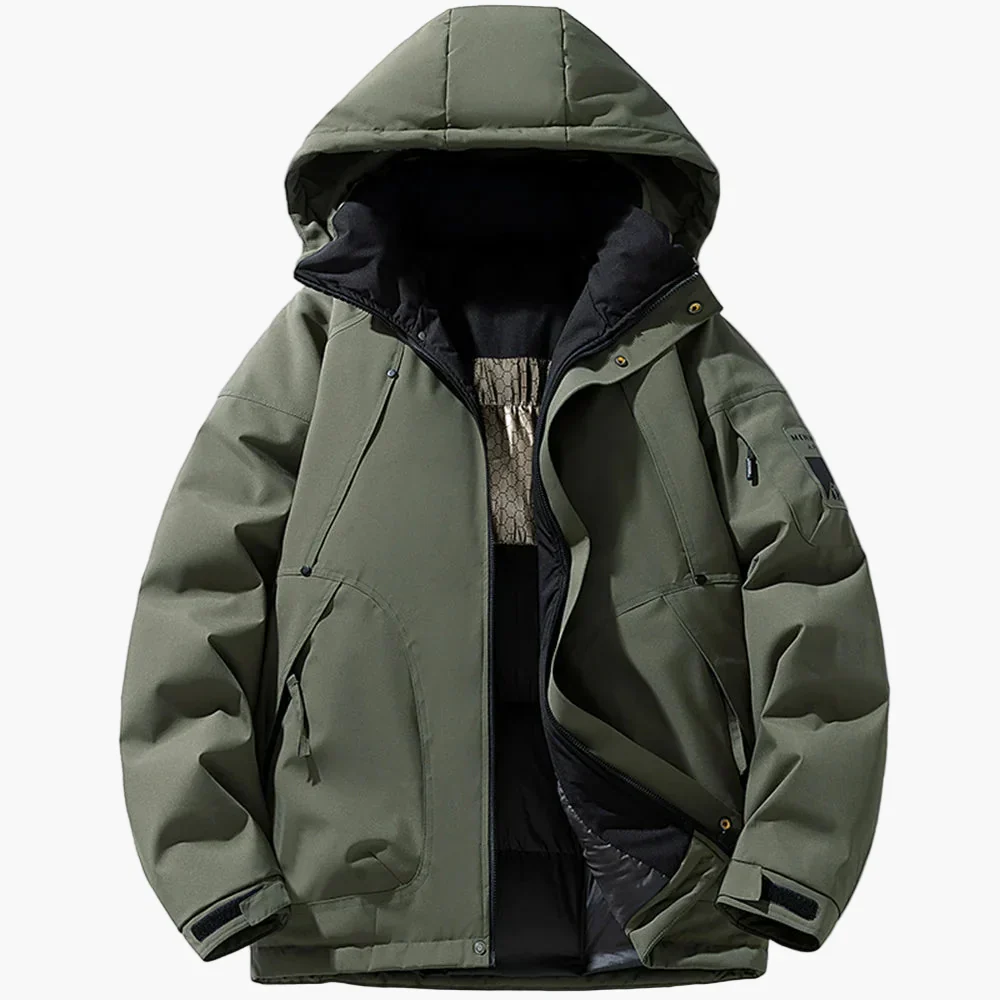 Herren Winter Outdoor Jacke mit Kapuze – Lässiger Parka für kalte Tage - Image 6