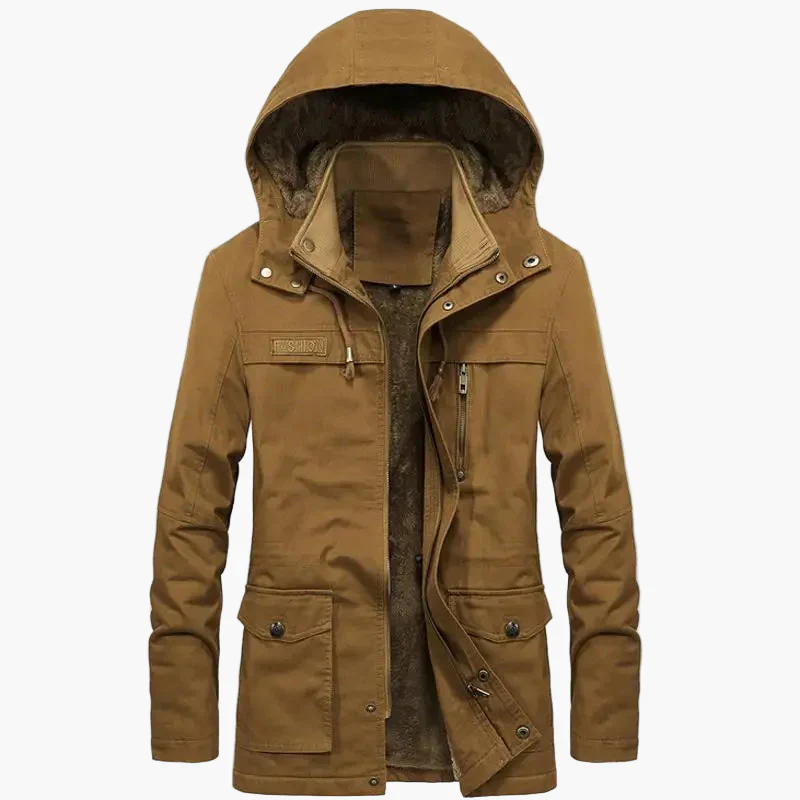 Herren Winter Parka Mantel mit Kapuze – Warm Gefütterte Outdoorjacke für Alltag und Freizeit - Image 2