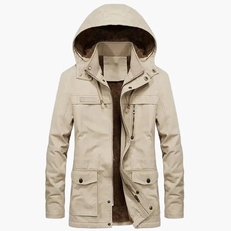 Herren Winter Parka Mantel mit Kapuze – Warm Gefütterte Outdoorjacke für Alltag und Freizeit - Image 4