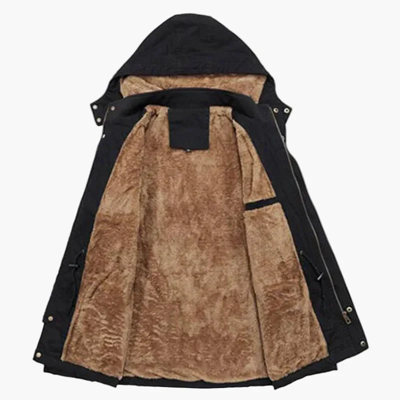 Herren Winter Parka Mantel mit Kapuze – Warm Gefütterte Outdoorjacke für Alltag und Freizeit - Image 5