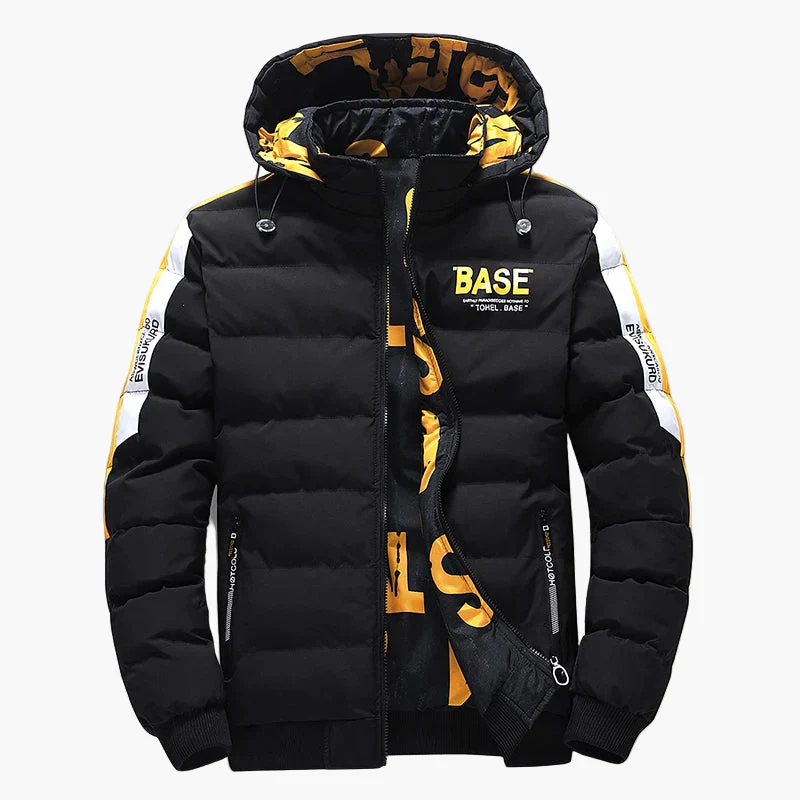Herren Winter Steppjacke BASE Streetwear Kapuzenjacke Übergangsjacke Freizeit