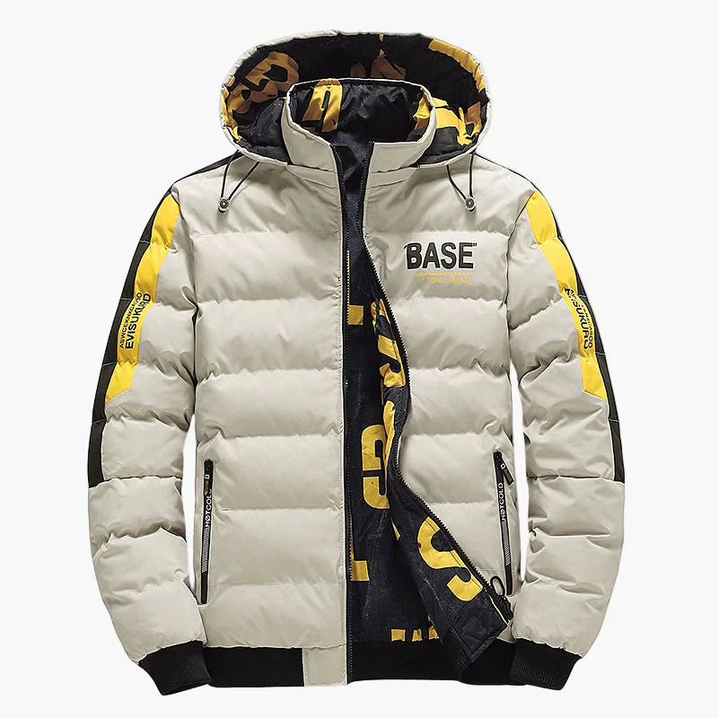 Herren Winter Steppjacke BASE Streetwear Kapuzenjacke Übergangsjacke Freizeit - Image 2