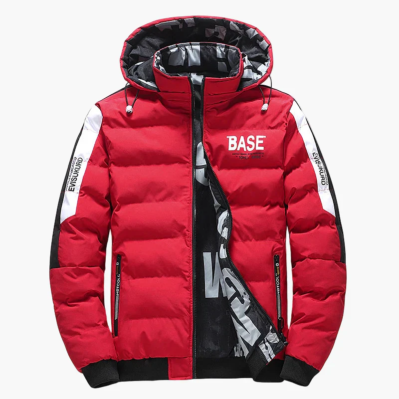 Herren Winter Steppjacke BASE Streetwear Kapuzenjacke Übergangsjacke Freizeit - Image 3