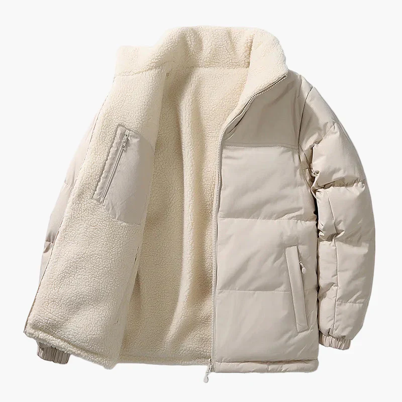 Herren Winter Steppjacke mit lockerer Passform und Fleece-Innenfutter – Urban Fashion Outdoorjacke - Image 3