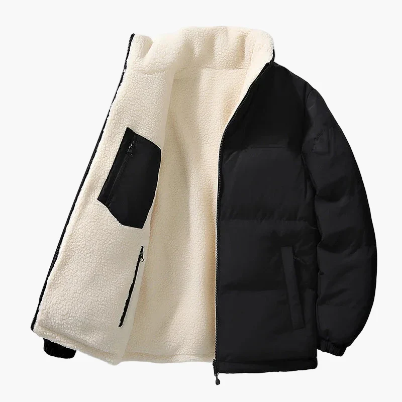 Herren Winter Steppjacke mit lockerer Passform und Fleece-Innenfutter – Urban Fashion Outdoorjacke - Image 4