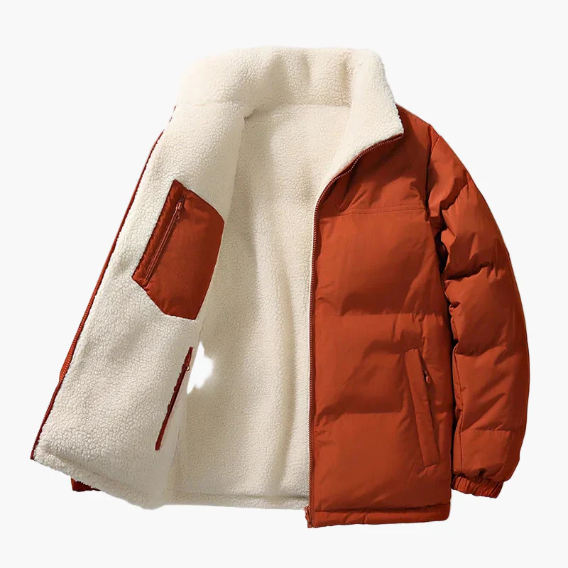 Herren Winter Steppjacke mit lockerer Passform und Fleece-Innenfutter – Urban Fashion Outdoorjacke - Image 5
