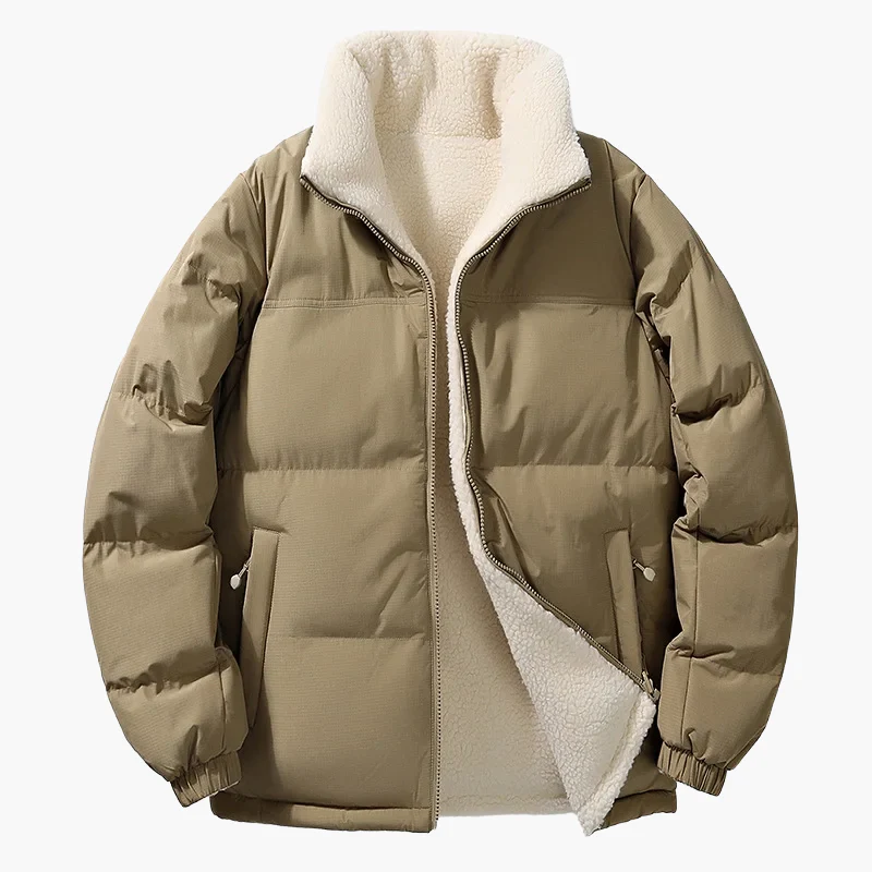 Herren Winter Steppjacke mit lockerer Passform und Fleece-Innenfutter – Urban Fashion Outdoorjacke - Image 9