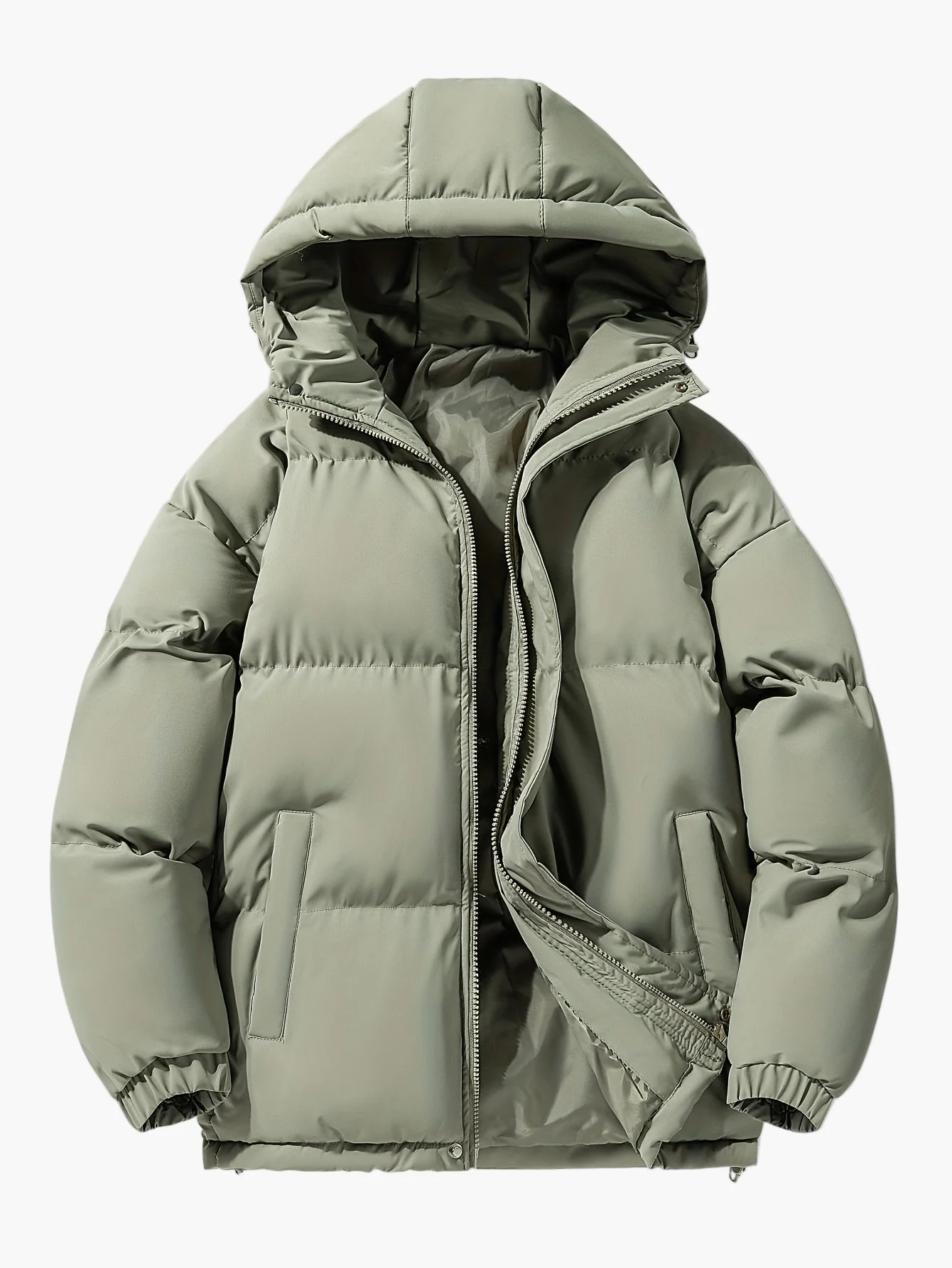 Herren Winter Steppjacke mit Kapuze, Casual Outdoor Warmjacke - Image 5