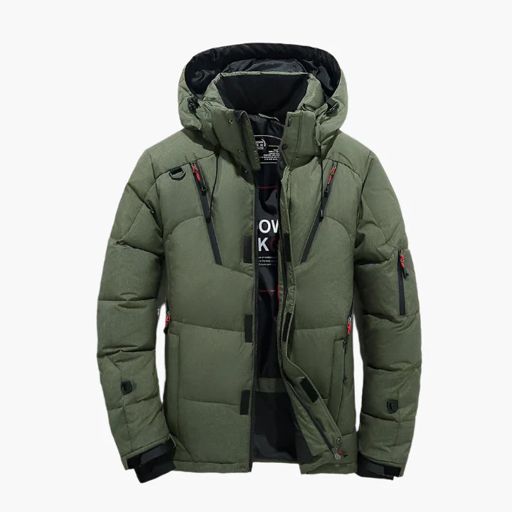 Herren Winter Steppjacke Outdoor Warm Freizeitjacke mit Kapuze - Image 4