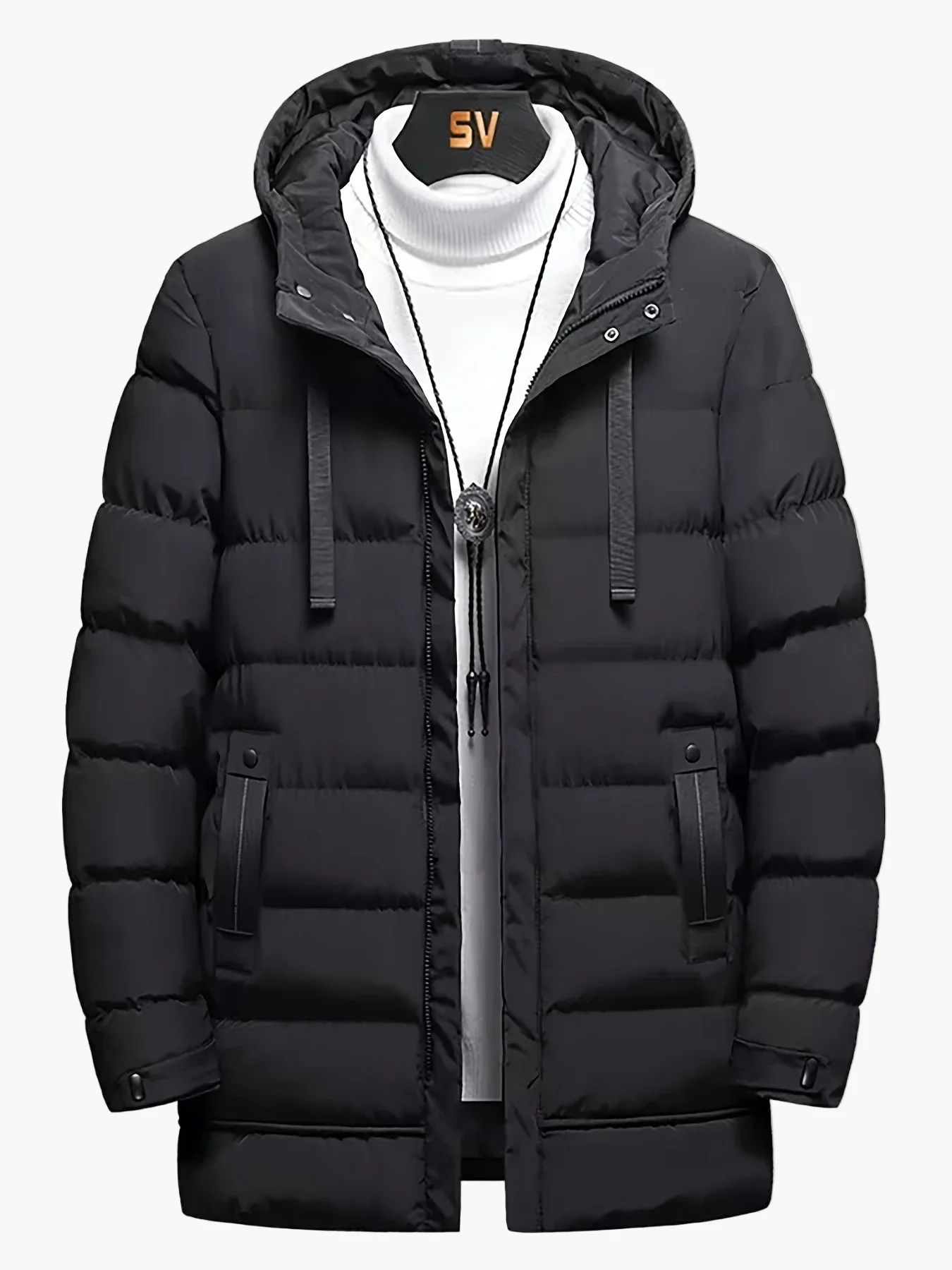 Herren Winter Steppmantel Lang – Lässiger Parka für Alltag & Outdoor - Image 7