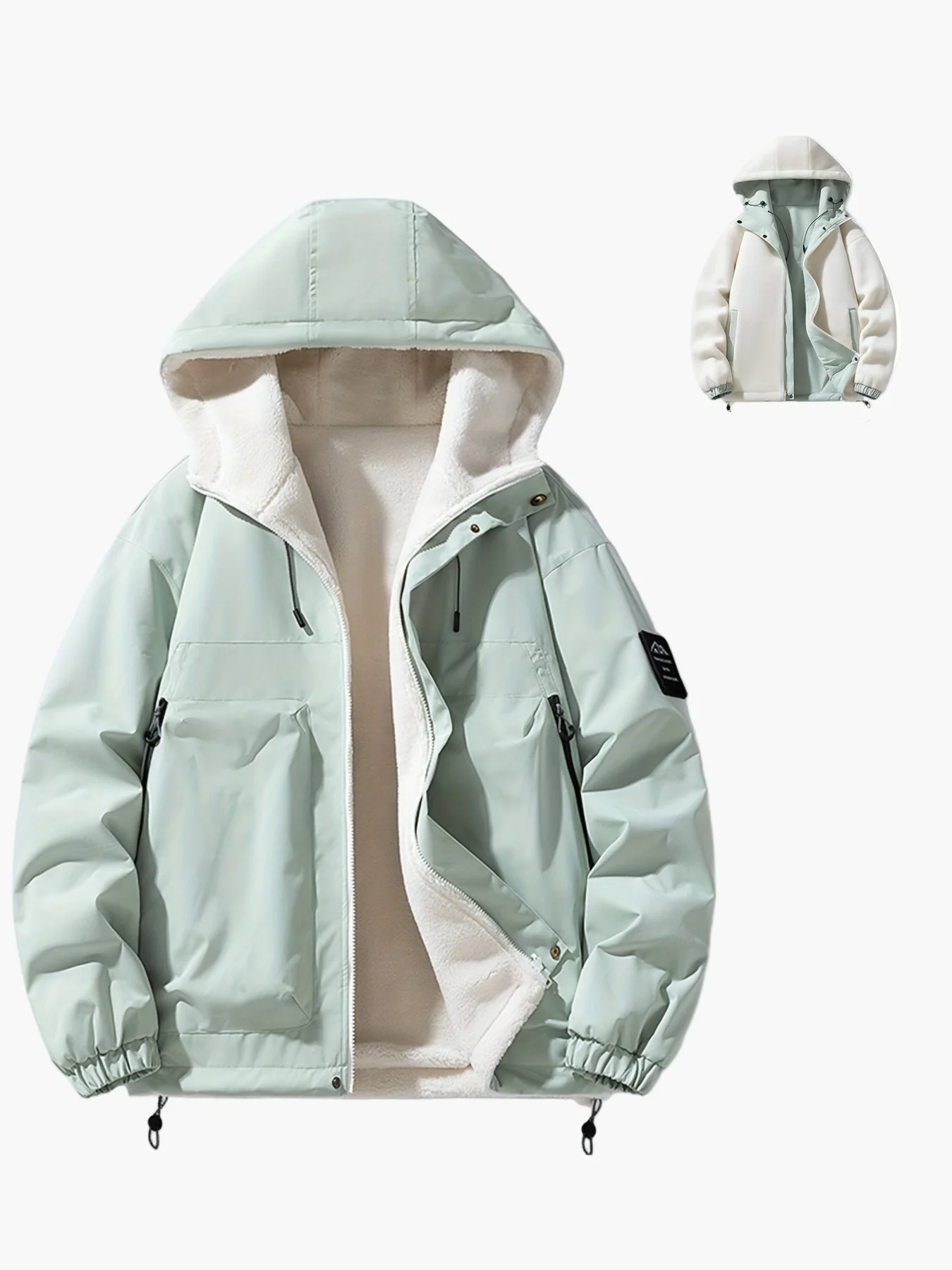 Herren Winterjacke mit Kapuze – Casual Streetwear Outdoorjacke - Image 2