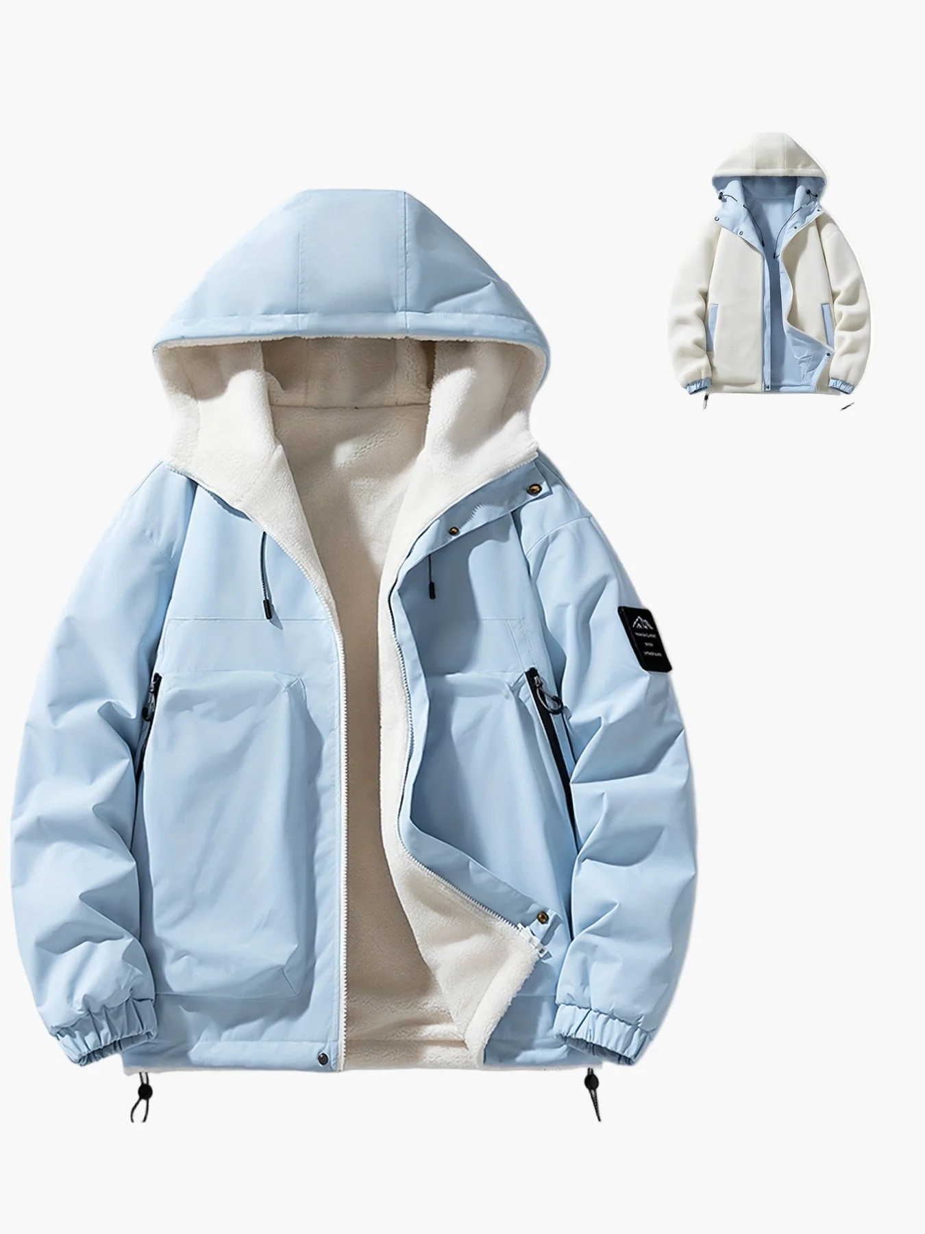 Herren Winterjacke mit Kapuze – Casual Streetwear Outdoorjacke - Image 4