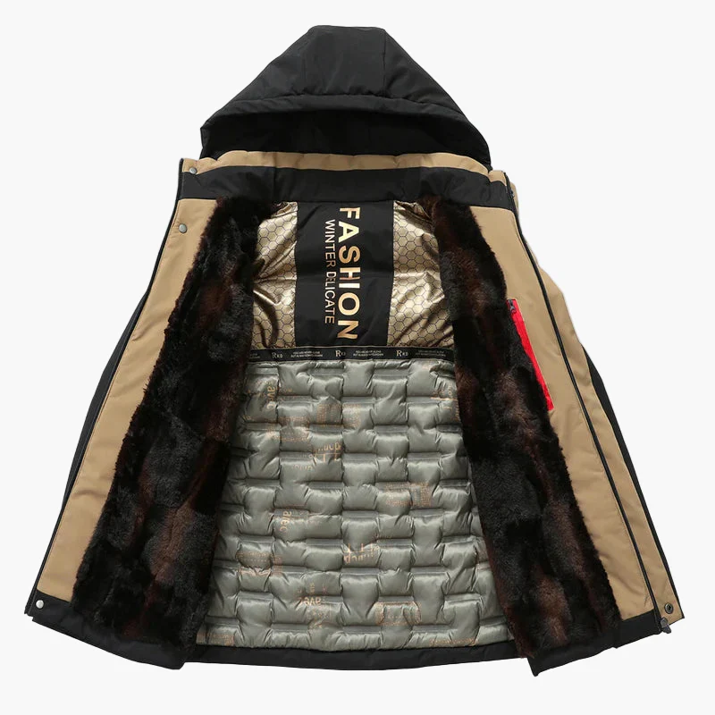 Herren Winterjacke mit Kapuze – Modischer, Winddichter Parka für Outdoor und Alltag - Image 3