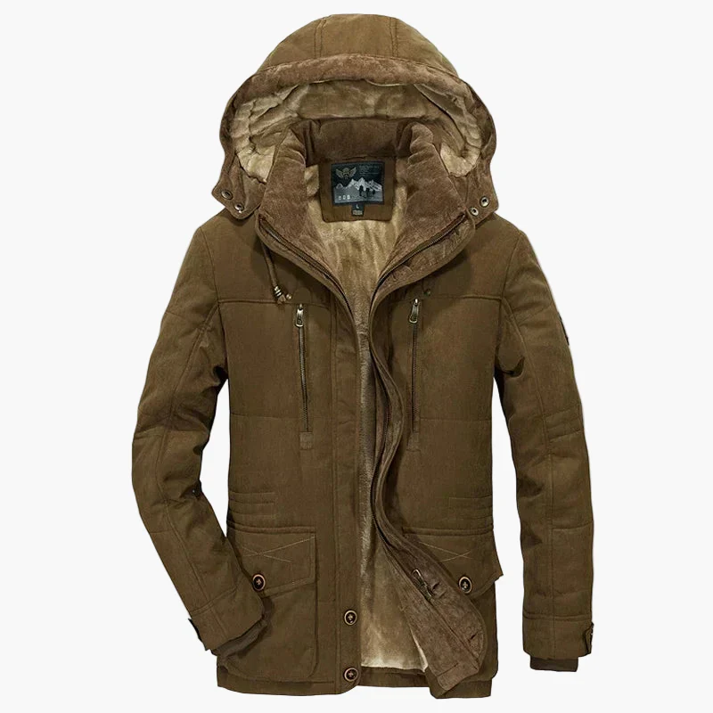 Herren Winterjacke Outdoor Parka mit Kapuze – Warm & Stilvoll für Freizeit und Alltag - Image 2