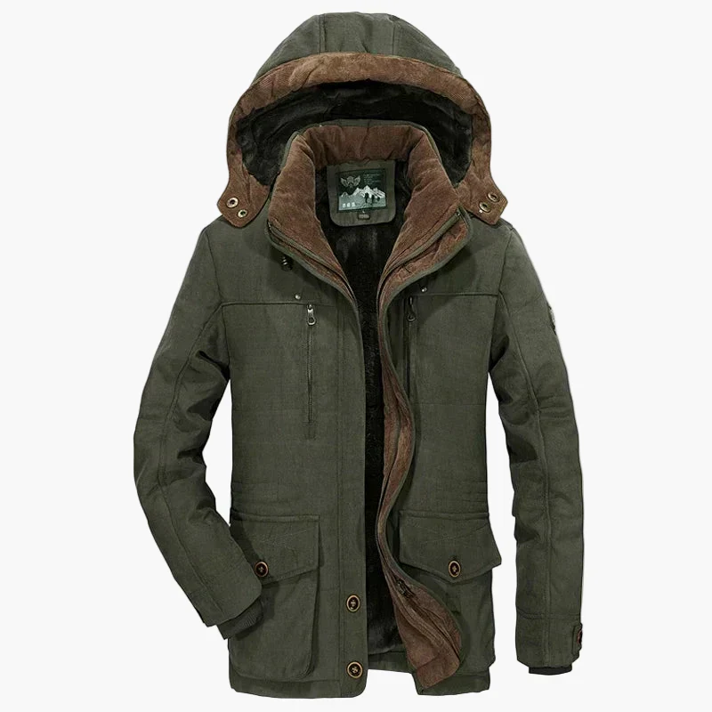 Herren Winterjacke Outdoor Parka mit Kapuze – Warm & Stilvoll für Freizeit und Alltag - Image 3