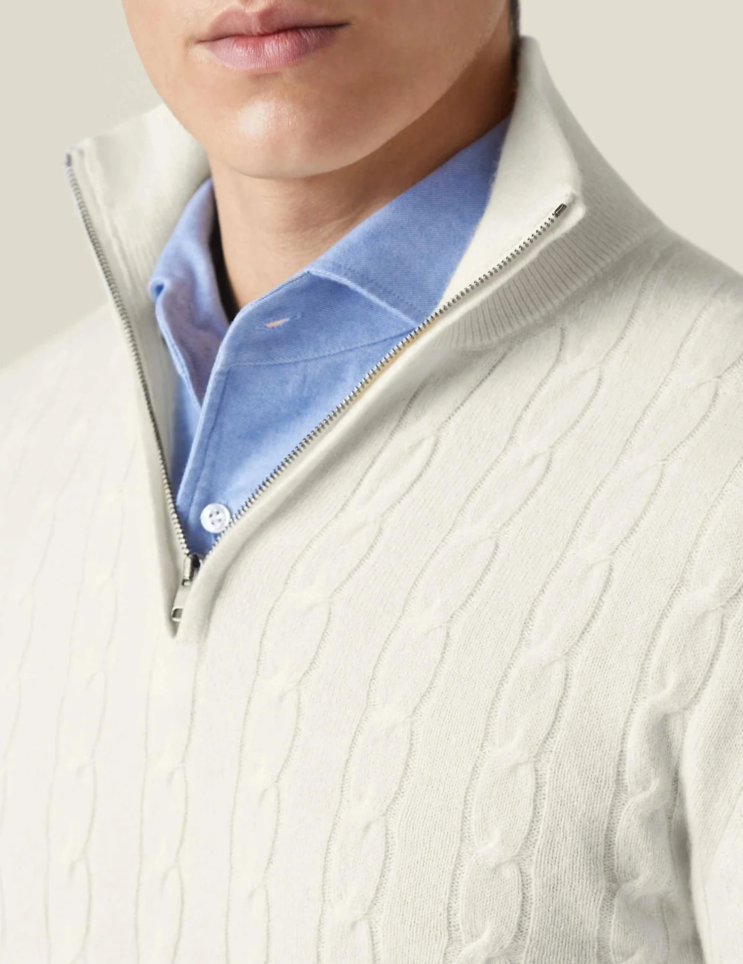 Herren Zopfmuster Pullover mit Reißverschluss – Eleganter Business & Freizeit Strick - Image 10
