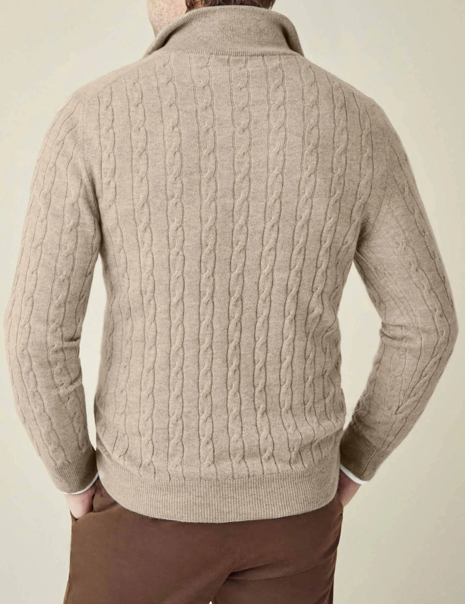 Herren Zopfmuster Pullover mit Reißverschluss – Eleganter Business & Freizeit Strick - Image 13