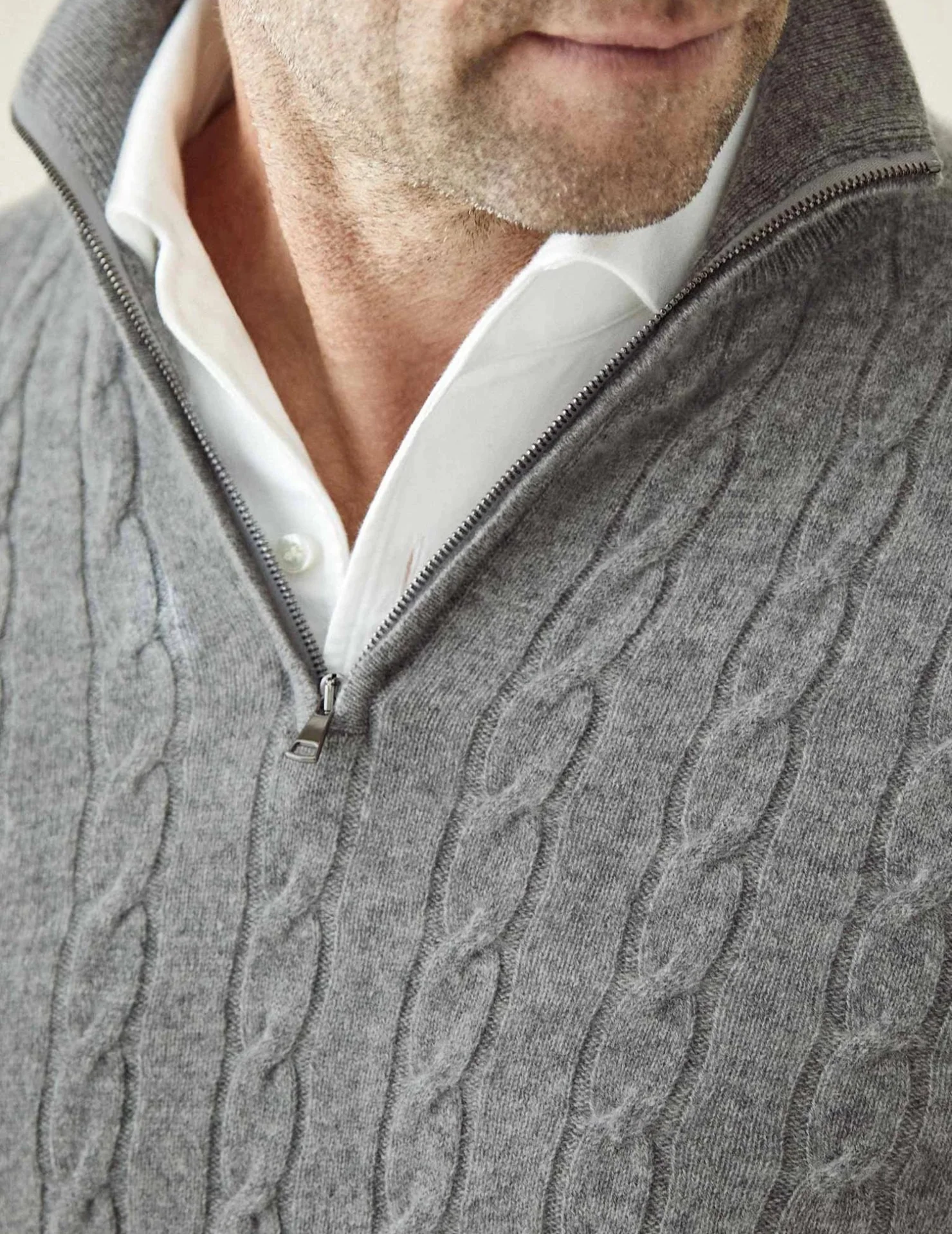 Herren Zopfmuster Pullover mit Reißverschluss – Eleganter Business & Freizeit Strick - Image 15