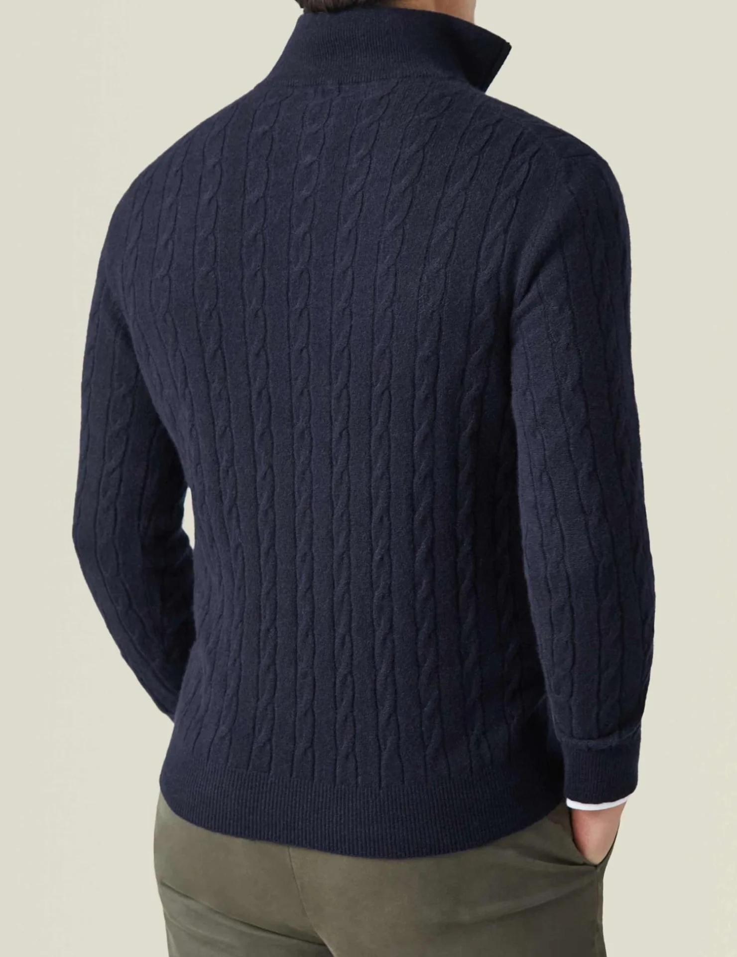 Herren Zopfmuster Pullover mit Reißverschluss – Eleganter Business & Freizeit Strick - Image 6