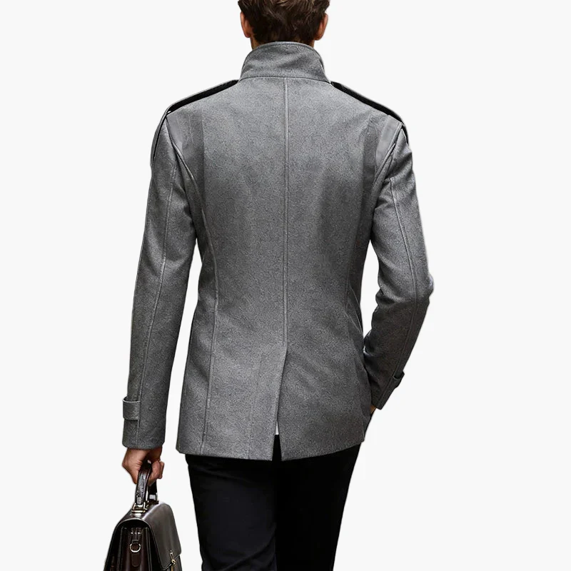 Herren Zweireihiger Kurzmantel – Klassischer Business Mantel für Herbst und Winter - Image 3