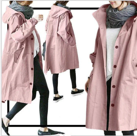 Kelly – Lässiger Mid-Length Windbreaker für Damen mit langen Ärmeln - Image 3