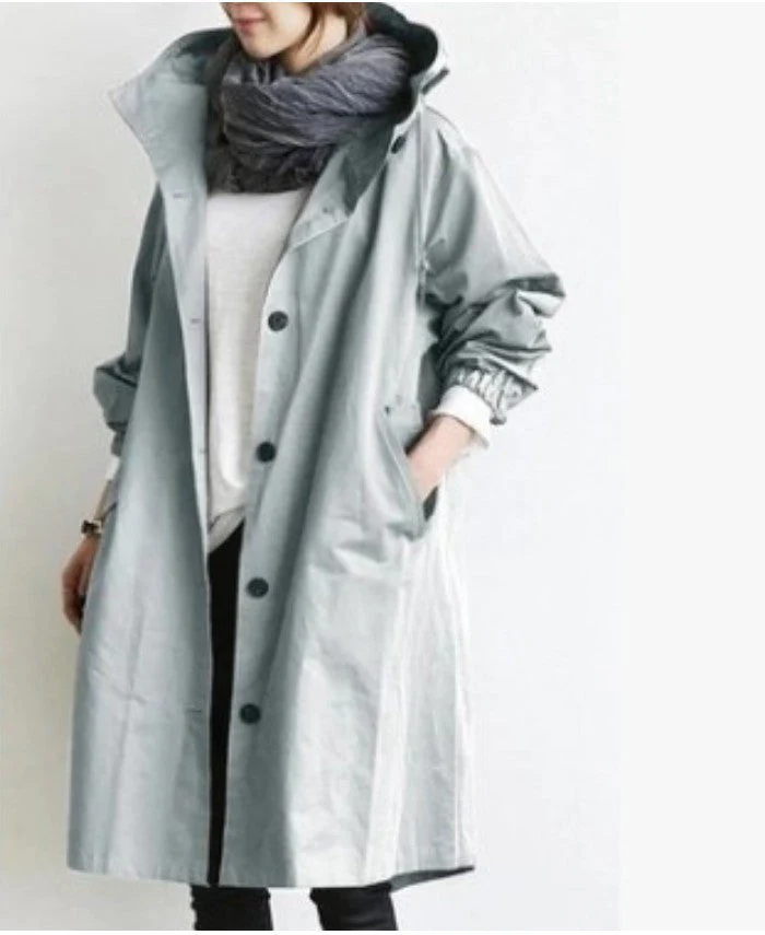Kelly – Lässiger Mid-Length Windbreaker für Damen mit langen Ärmeln - Image 9