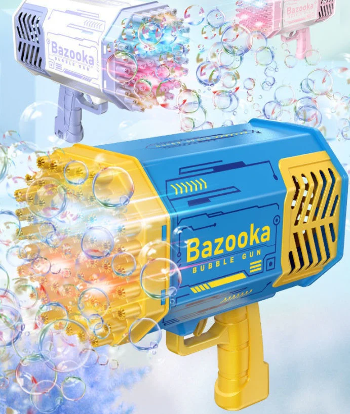 Kinder Bazooka Bubble Gun – Elektrische Seifenblasenpistole mit 69 Düsen, wiederaufladbar, für Jungen und Mädchen, Outdoor-Spielzeug - Image 10