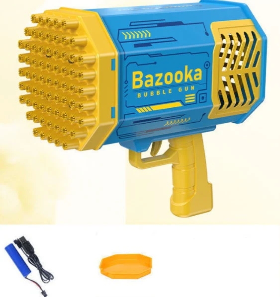 Kinder Bazooka Bubble Gun – Elektrische Seifenblasenpistole mit 69 Düsen, wiederaufladbar, für Jungen und Mädchen, Outdoor-Spielzeug - Image 11
