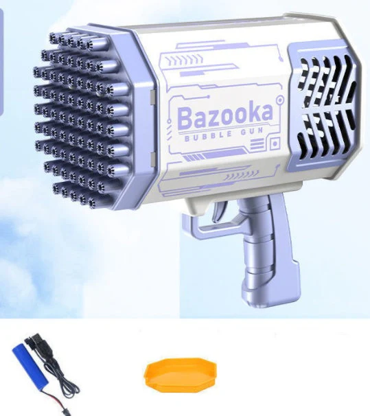 Kinder Bazooka Bubble Gun – Elektrische Seifenblasenpistole mit 69 Düsen, wiederaufladbar, für Jungen und Mädchen, Outdoor-Spielzeug - Image 13