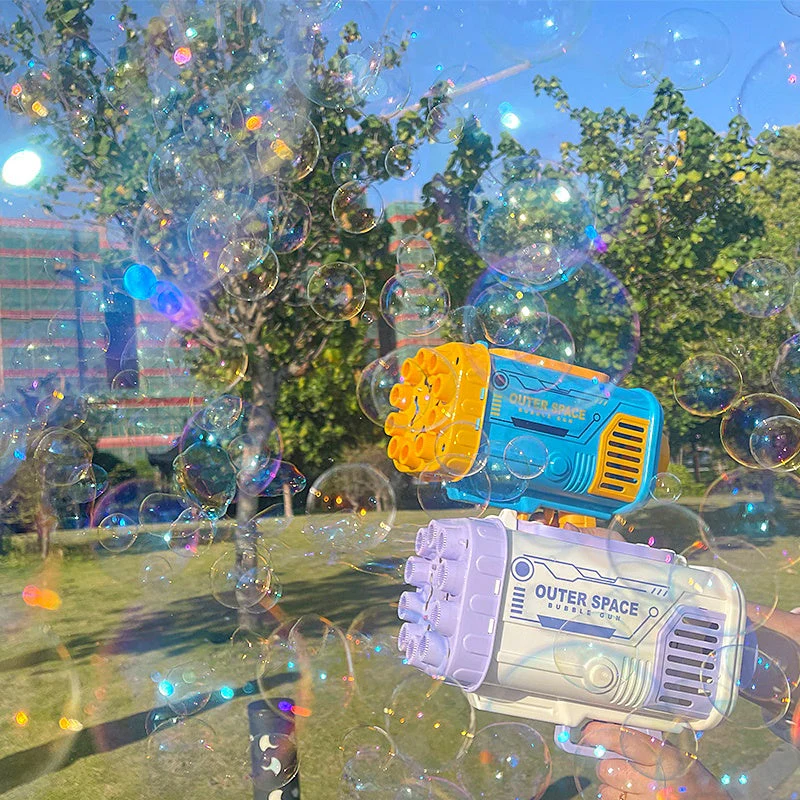 Kinder Bazooka Bubble Gun – Elektrische Seifenblasenpistole mit 69 Düsen, wiederaufladbar, für Jungen und Mädchen, Outdoor-Spielzeug - Image 3