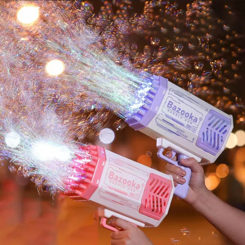 Kinder Bazooka Bubble Gun – Elektrische Seifenblasenpistole mit 69 Düsen, wiederaufladbar, für Jungen und Mädchen, Outdoor-Spielzeug - Image 6