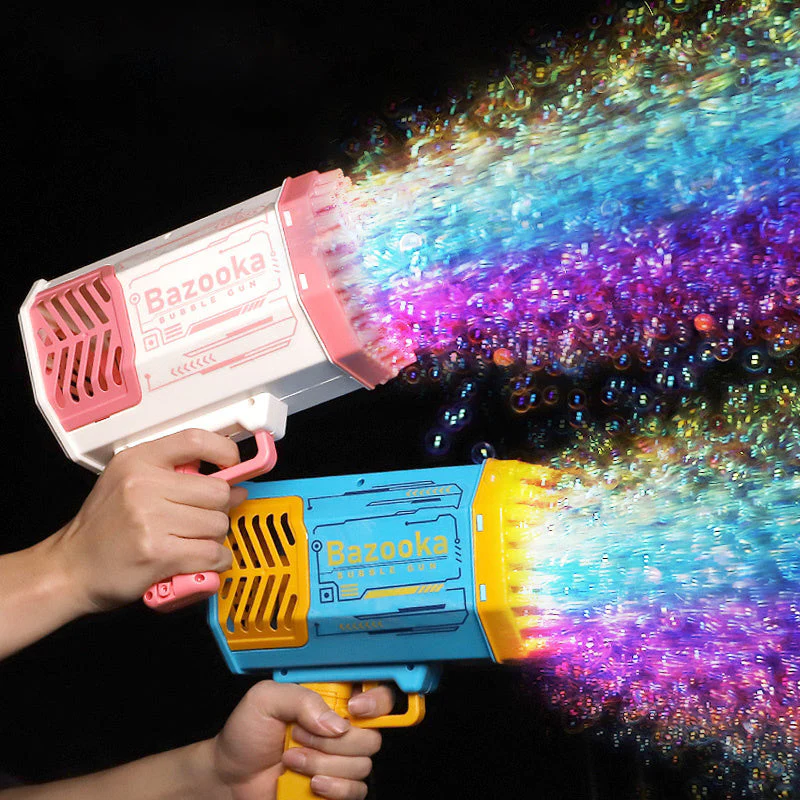 Kinder Bazooka Bubble Gun – Elektrische Seifenblasenpistole mit 69 Düsen, wiederaufladbar, für Jungen und Mädchen, Outdoor-Spielzeug - Image 9
