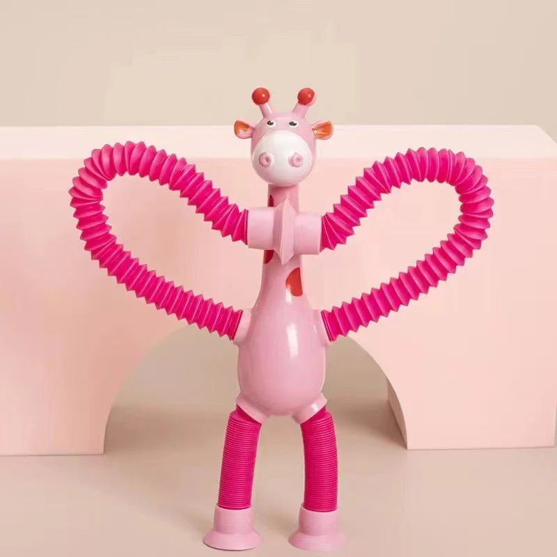 Kinder Cartoon Telescopic Giraffe Fidget Spielzeug mit Saugnapf – Stressabbau & Sensorischer Spaß - Image 9