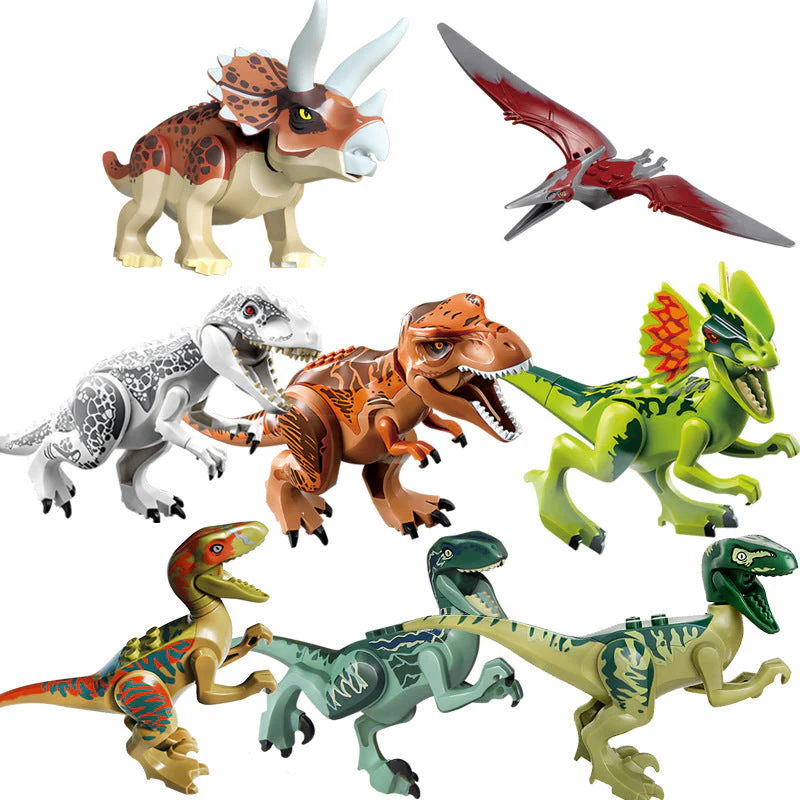 Kinder Dinosaurier Baustein Figuren Set – Lernspielzeug und Sammelobjekt, Mini Spielfiguren zum Spielen und Lernen - Image 4
