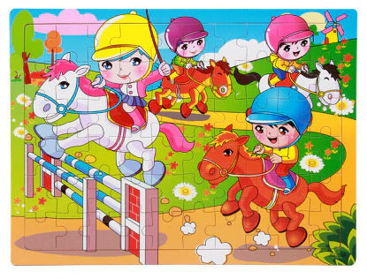Kinder Holzpuzzle Set – Bunte Lernspielzeuge im Aufbewahrungs-Metallkasten, ab 3 Jahren, Unisex - Image 8