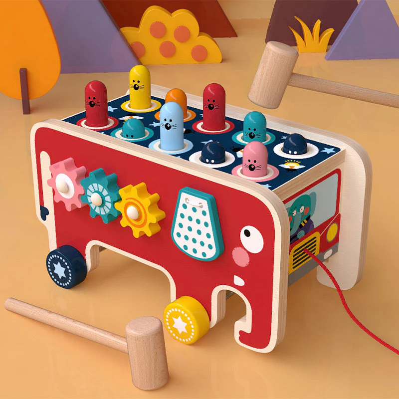 Kinder Holzspielzeug – Motorikspielzeug und Schlagspiel für Jungen und Mädchen, Lernspielzeug Vorschule - Image 2