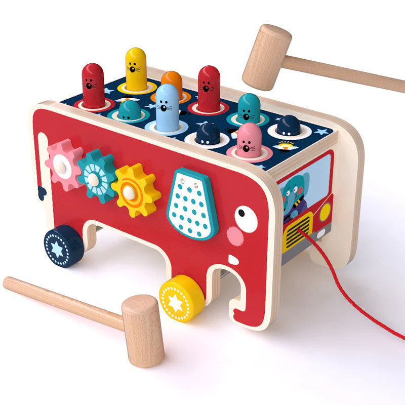 Kinder Holzspielzeug – Motorikspielzeug und Schlagspiel für Jungen und Mädchen, Lernspielzeug Vorschule - Image 5