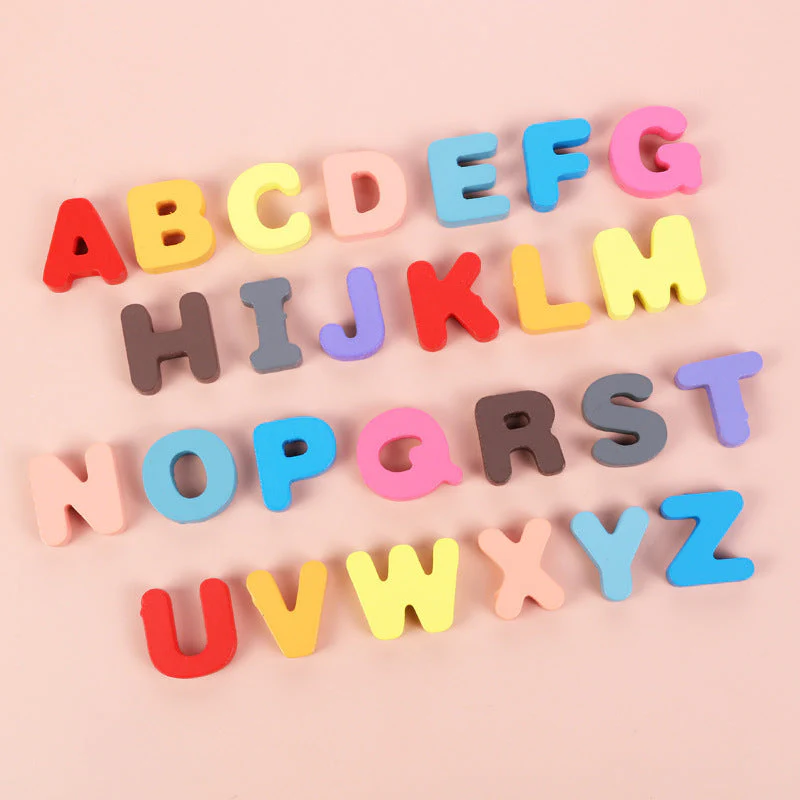 Kinder Lernspielzeug Holz Steckpuzzle Alphabet Zahlen Motorik Montessori - Image 6