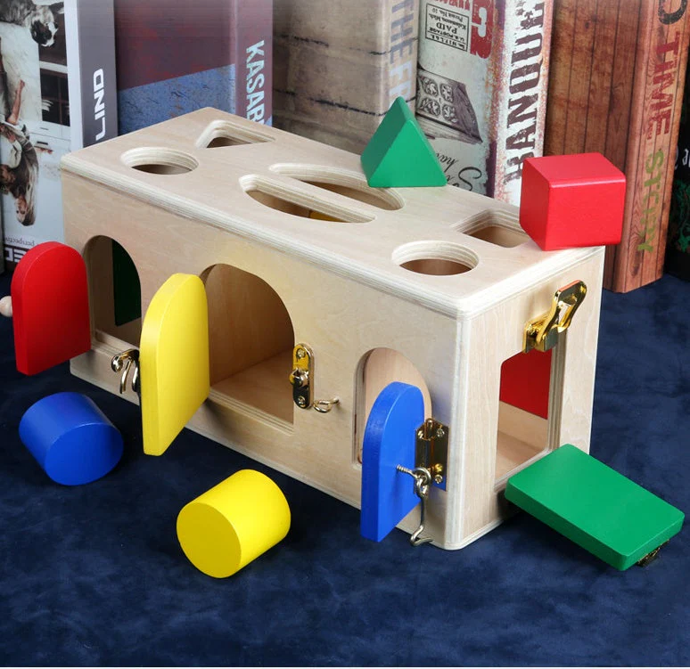 Kinder Montessori Lernspielzeug Formensortierbox mit Schlössern – Pädagogisches Motorikspielzeug - Image 2