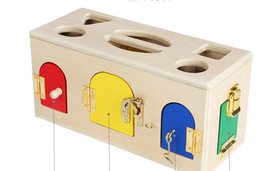 Kinder Montessori Lernspielzeug Formensortierbox mit Schlössern – Pädagogisches Motorikspielzeug - Image 7