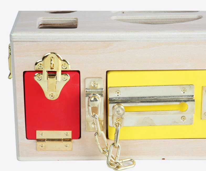 Kinder Montessori Lernspielzeug Formensortierbox mit Schlössern – Pädagogisches Motorikspielzeug - Image 9