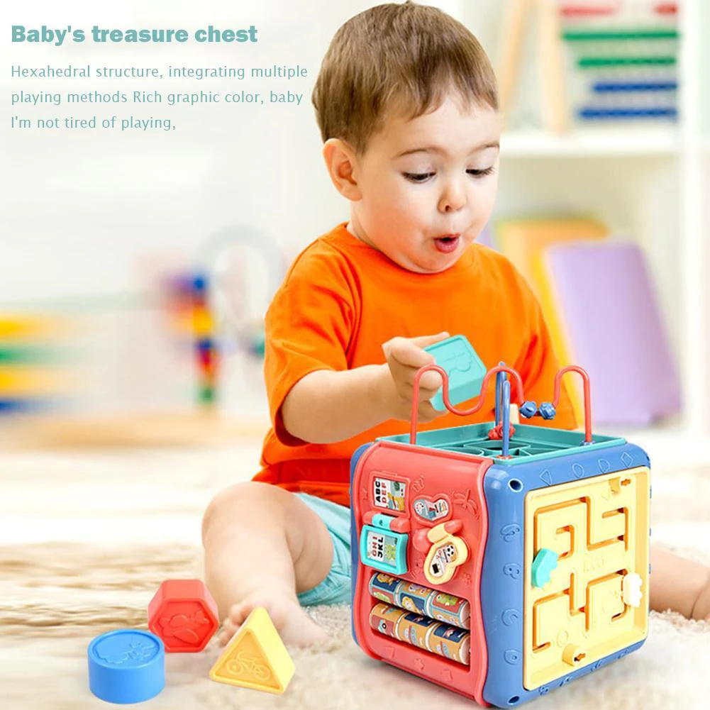 Kinder Montessori Lernspielzeug Würfel mit 6 Seiten – Motorik, Mathematik und Formen für Jungen und Mädchen - Image 2