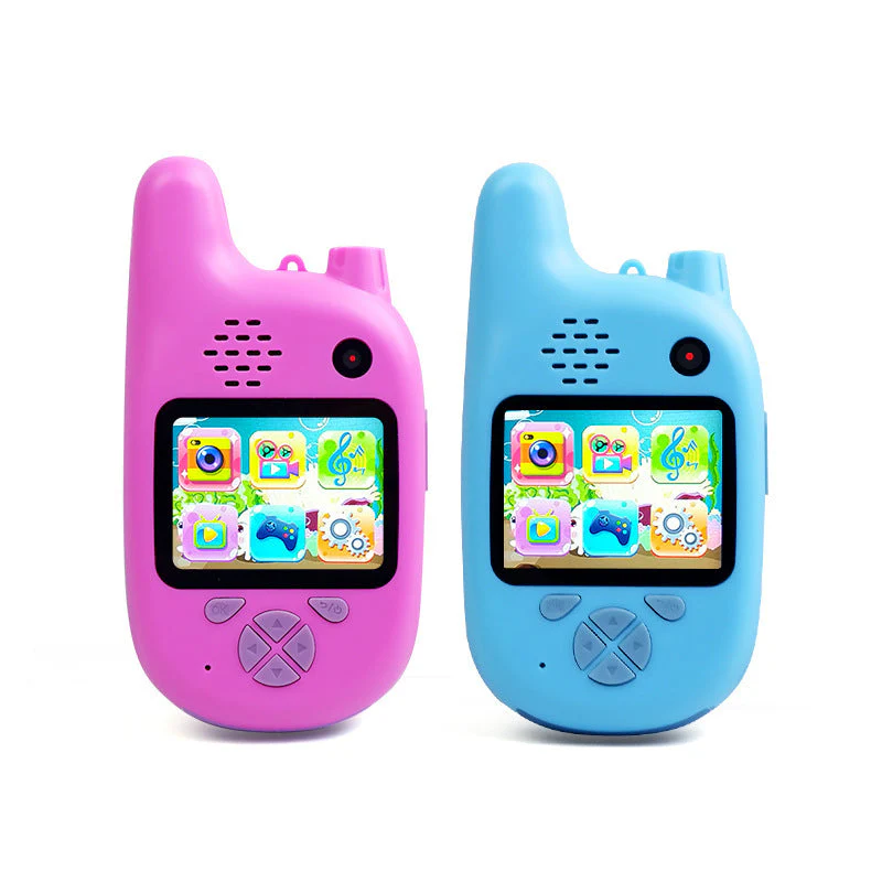 Kinder Walkie-Talkie Kamera mit Spielen und Aufnahmefunktion – Interaktives Spielzeug für Jungen und Mädchen